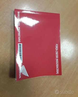 manuale istruzioni Honda forza 350 2023