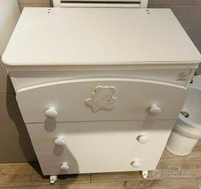 Bagnetto 3 cassetti con fasciatoio italbaby