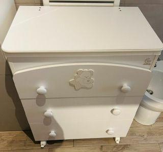 Bagnetto 3 cassetti con fasciatoio italbaby