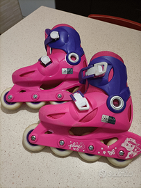 Pattini roller bimba n 32 a 34 tenuti bene