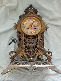 orologio antico in bronzo da camino (per restauro)