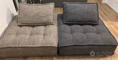 Divano scomponibile tessuto