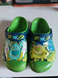 Scarpe Crocs verdi per bambini Monster & Co