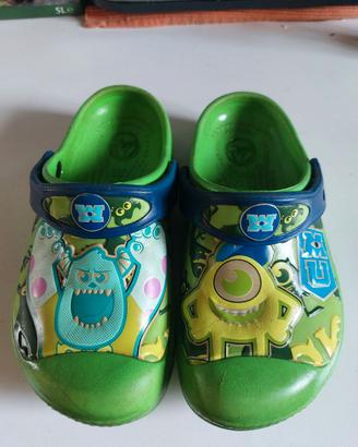 Scarpe Crocs verdi per bambini Monster & Co