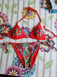 bikini Verdissima a triangolo rosso slip  fantasia