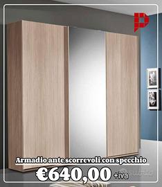 Armadio 3 ante scorrevoli con specchio- PROMO