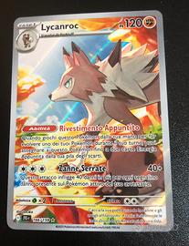 Pokemon Lycanroc rara illustrazione near mint 166