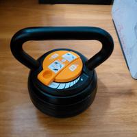  Kettlebell Regolabile 18kg e Coppia Manubri 20kg