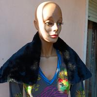 scaldacollo nero con bottoni 