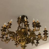 Candelieri fine 800 bronzo placcato oro zecchino