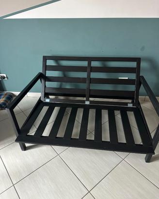 divano piu poltrona ikea con cuscini