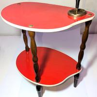 Tavolino portacenere vintage anni 70 rosso