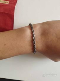 Bracciale corda torchon nuovo con confezione