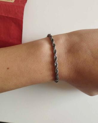 Bracciale corda torchon nuovo con confezione