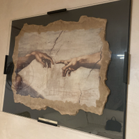 Quadro Michelangelo pietra e vetro  