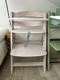 Seggiolone evolutivo hauk rosa + straietta