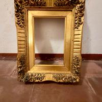 Stock di 9 cornici antiche in legno