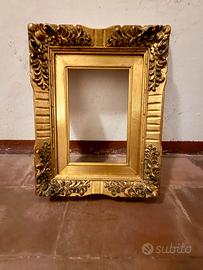 Stock di 9 cornici antiche in legno