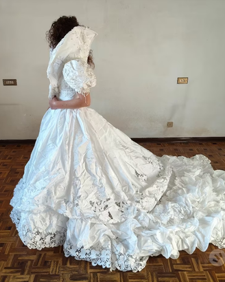Abito da sposa bianco modello biancaneve 40-42