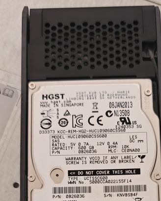 Hard Disk SAS HGST 600GB 10K 2.5" Enterprise