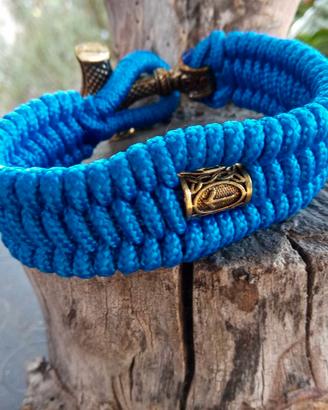 Bracciale amuleto vichingo rune martello di thor