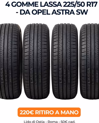 4 Pneumatici Estivi LASSA 225/50 R17 98Y - 4000km