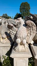 Statua Aquila in cemento e polvere di marmo