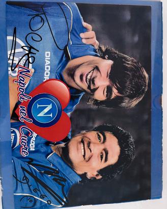 autografo MARADONA e lavezzi