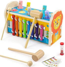 NUOVO Giocattolo bambini Montessori Legno 2-4 Anni