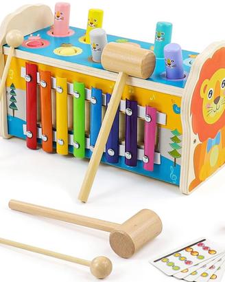 NUOVO Giocattolo bambini Montessori Legno 2-4 Anni