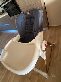 Seggiolone pappa baciuzzi con seduta in jeans