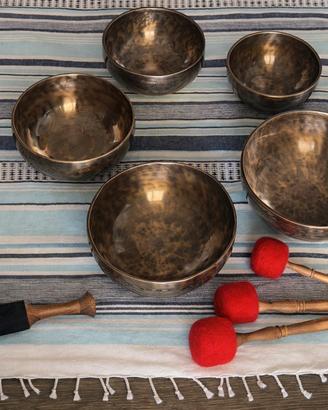 Set professionale campane tibetane Full Moon-5pz