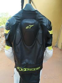 tuta moto 50 alpinestars divisibile in pelle