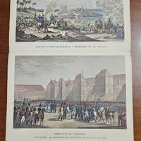 2 Antiche Stampe Battaglia Napoleone