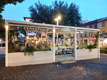 Pergola / Gazebo in legno lamellare 8x4 mt
