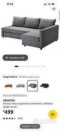 DIVANO LETTO CONTENITORE MODELLO L