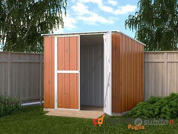 Casetta in lamiera box Acciaio 231x175 fin legno