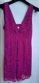 Abito Elegante in Pizzo Fucsia zara S