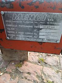 carrello porta barra per trattore 