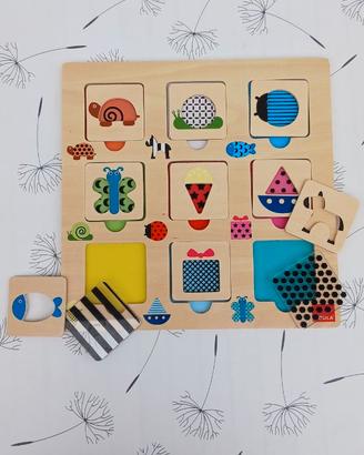 Cavalcabile gonfiabile, puzzle djeco e gioco Goula