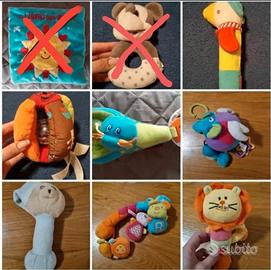 Sonagli neonato, giochi dentizione, peluches