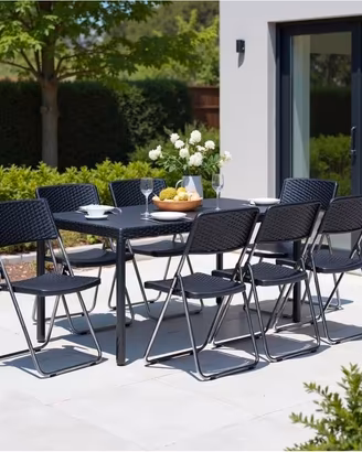 Sedia Da Tavolo Pieghevoli Con Struttura rattan