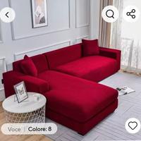 copridivano 3 posti in ciniglia elasticizzato 