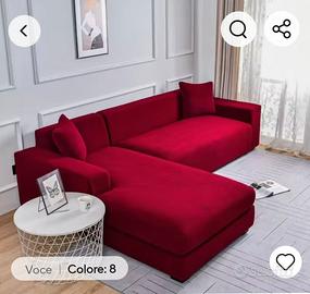 copridivano 3 posti in ciniglia elasticizzato 