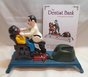 SALVADANAIO SEDIA DENTISTA MECCANICO GHISA FERRO