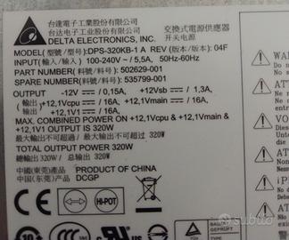 ALIMENTATORE HP 535799-001 Z200