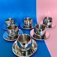 Set Tazzine Caffè Acciaio Art Design -  AMC 18/10