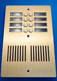 PULSANTIERA CITOFONO ALLUMINIO ORO 8 PULSANTI