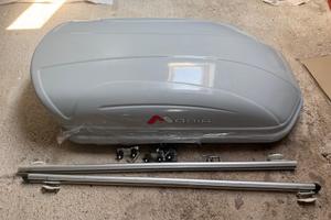 Baule da tetto Menabò Mania 320L Silver + barre