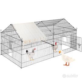 Pollaio in Metallo da Giardino per Pollame con Cop